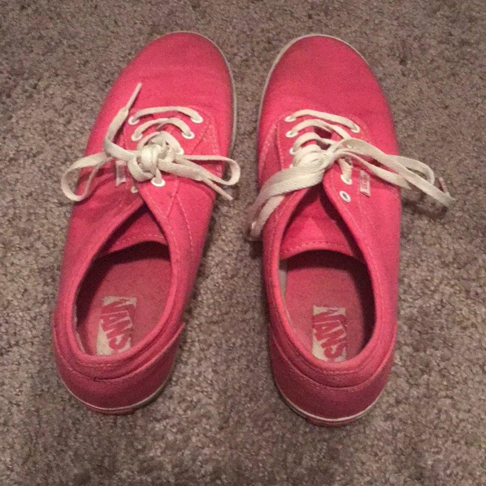 Hot pink Vans shoes